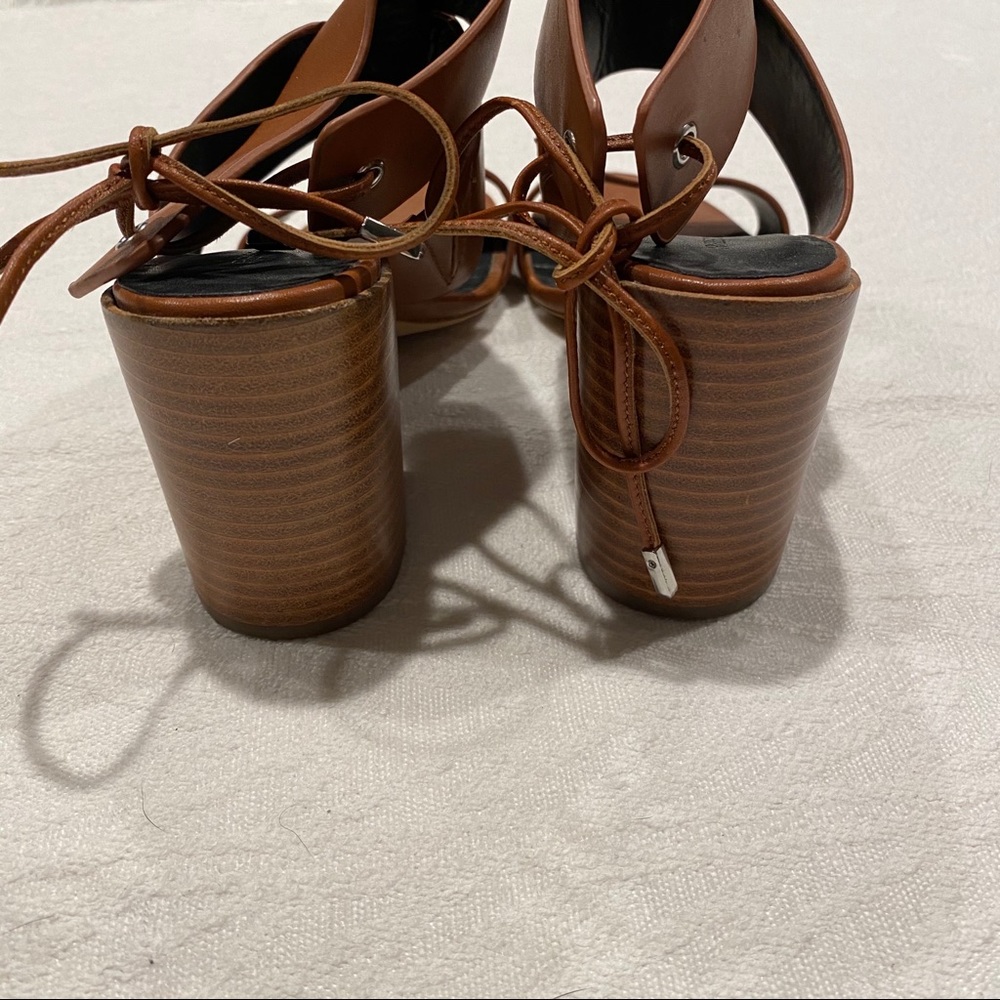 Rebecca Minkoff Christy Leather Block Tie Heels, 5 - Picture 5 of 9